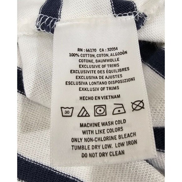 Postmark Anthropologie Tunic Dress White Nautical Striped Pockets Cotton Size S - Picture 4 of 9